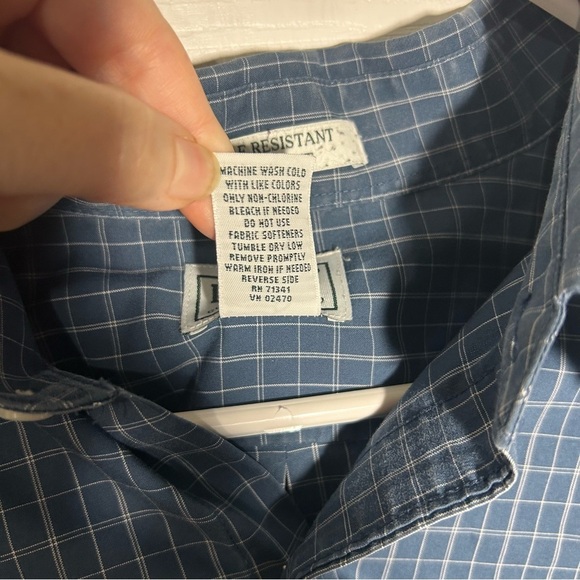 LL BEAN Mens Blue Plaid Long Sleeve Button Down Size XXL Tall Wrinkle Resistant - Picture 5 of 10
